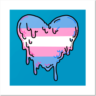 Trans Pride heart design Posters and Art